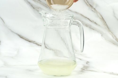 step 1: Add ingredients to a large pitcher.