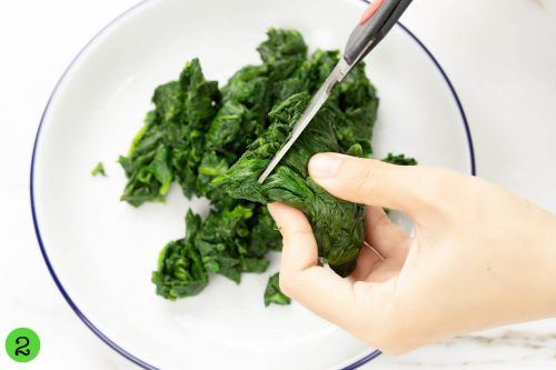 Step 2 Chop spinach