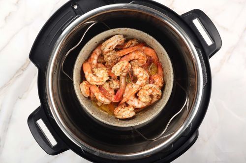 Step 4: Transfer the shrimp bowl from the pot. Discard the remaining water.