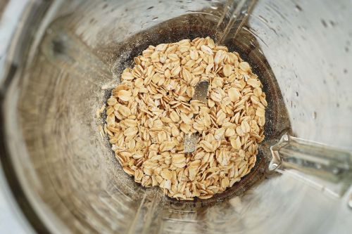 step 1: Process the oats to a fine powder.