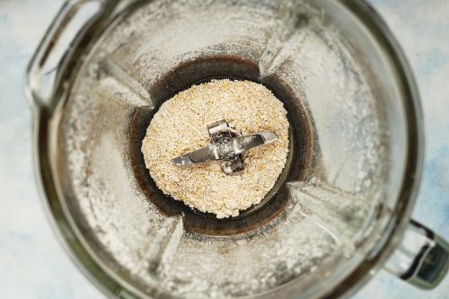 step 1: Blend the oats into a powder.